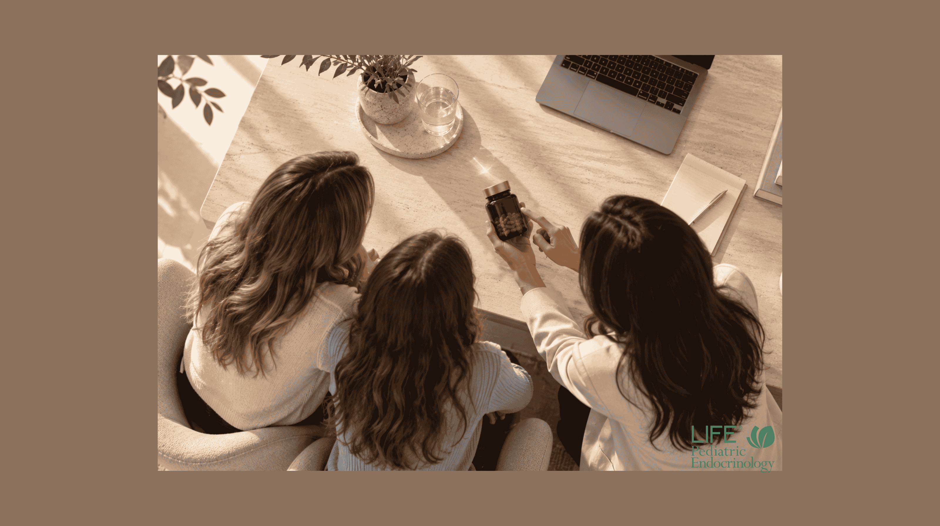 Pediatric endocrinologist discussing magnesium supplements, dosing and safety with a child and parent.