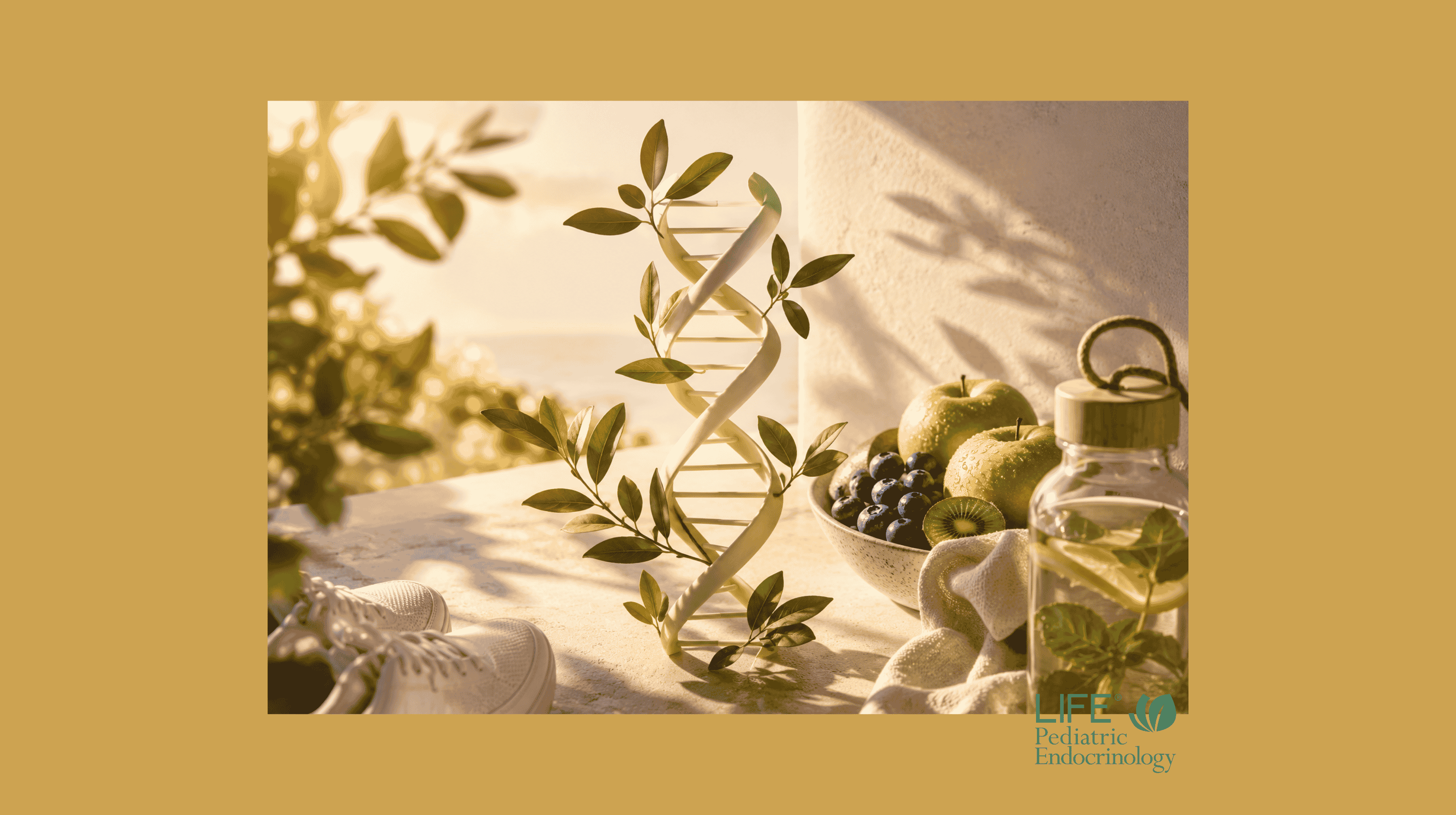 Illustration of the FTO gene, the genetic variant most commonly associated with obesity risk and appetite regulation.